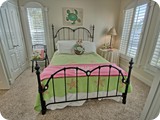 Kids queen room with full bath, fun colors